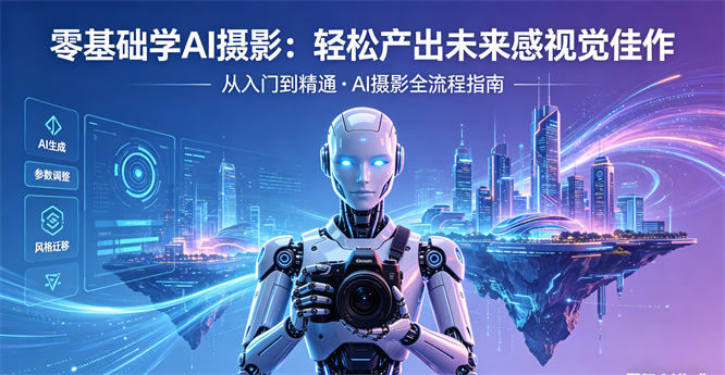 零基础学AI摄影：轻松产出未来感视觉佳作-侠客资源