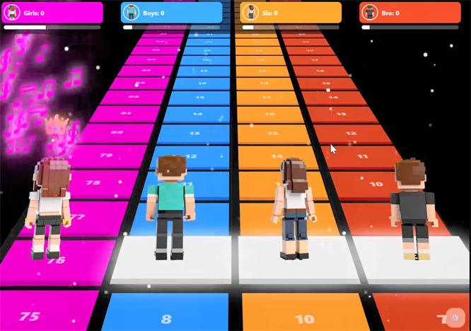 tiktok跳方块弹幕互动游戏玩法直播间搭建，操作简单，无需出镜，画面有趣-32互游