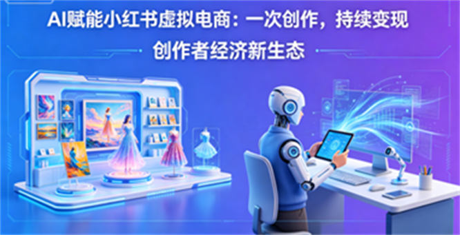 AI赋能小红书虚拟电商：一次创作，持续变现-侠客资源