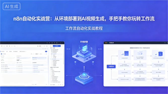 n8n自动化实战营：从环境部署到AI视频生成，手把手教你玩转工作流-侠客资源