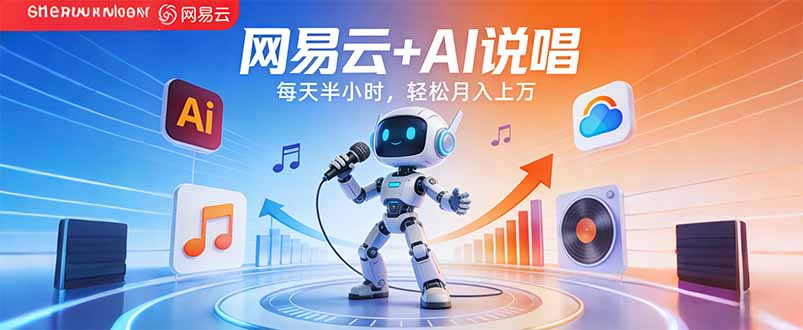 网易云+AI说唱，每天半小时，轻松月入上万-侠客资源