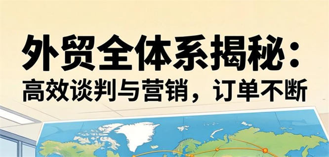 外贸全体系揭秘:高效谈判与营销,订单不断-侠客资源
