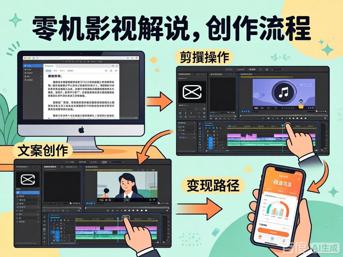 零基础做影视解说，文案+剪辑+变现，助你流量收益双翻倍-侠客资源