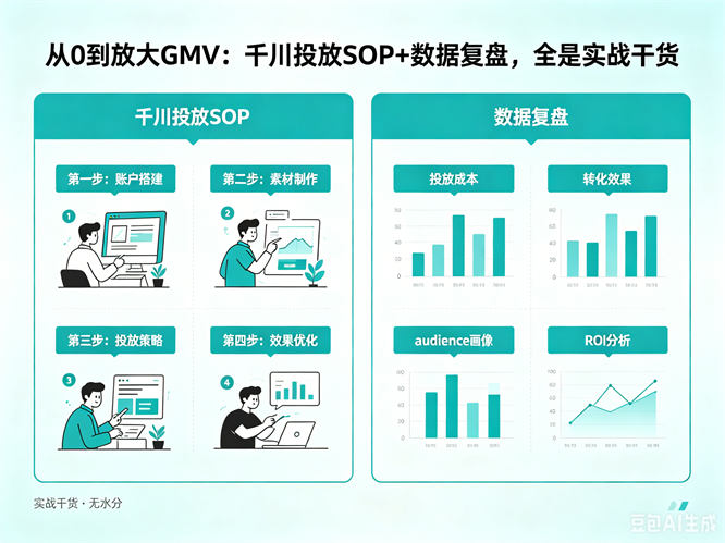 从0到放大GMV：千川投放SOP+数据复盘，全是实战干货-侠客资源
