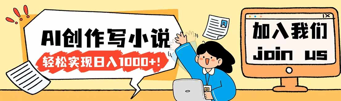 最新风口项目AI工具创作写小说，轻松实现日入1000+-侠客资源