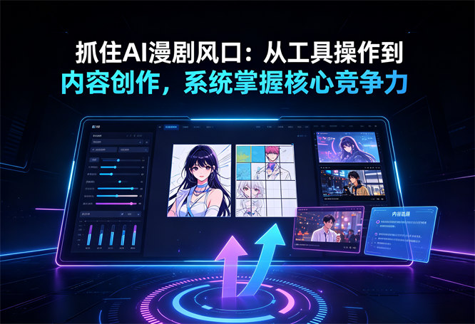 抓住AI漫剧风口：从工具操作到内容创作，系统掌握核心竞争力-侠客资源