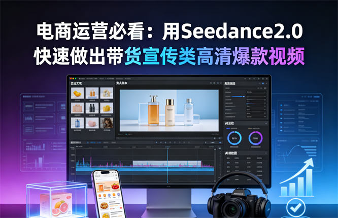 电商运营必看：用Seedance2.0快速做出带货宣传类高清爆款视频-侠客资源